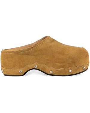Sartore Suede Mules - Brown