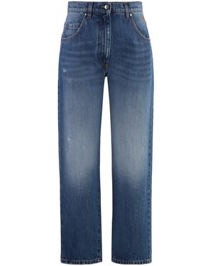 MSGM Cropped Jeans - Blue
