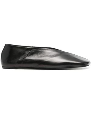 Jil Sander Leather Tripon Ballerinas - Black