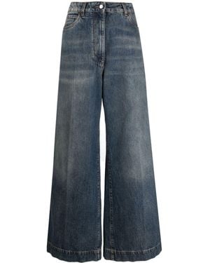 Etro Cotton Wide Leg Jeans - Blue