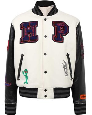 Heron Preston Embroidered Bomber Jacket With Appliqué - Black
