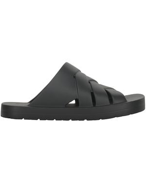 Bottega Veneta Rubber Slides - Black