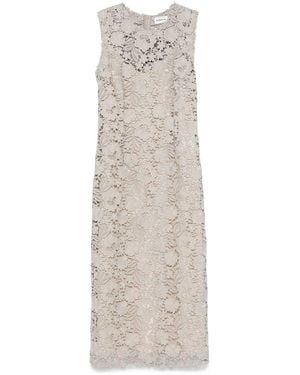P.A.R.O.S.H. Peonia Midi Dress - Natural