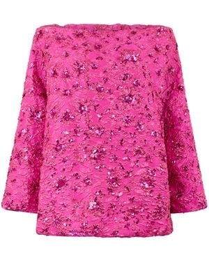 Valentino Garavani Blouse With Floral Embroidery - Pink