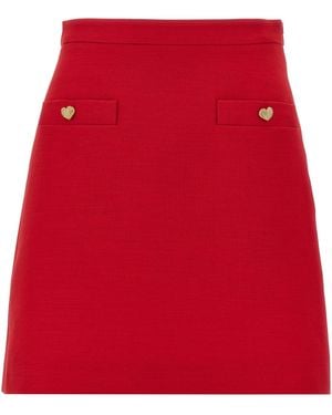 Valentino Garavani Crepe Couture Skirt - Red