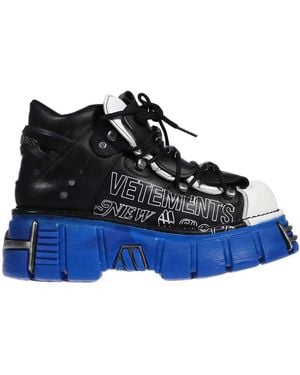 Vetements X New Rock Platform Sneakers - Blue
