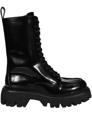 MSGM Leather Boots - Black