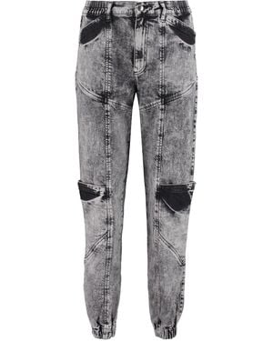 retroféte High-Rise Carrot-Fit Jeans - Gray
