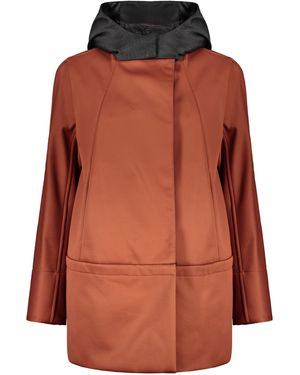 Moorer Double-Breasted Wool Coat - Orange