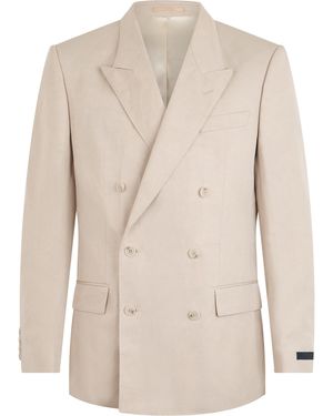 BOSS Double-Breasted Slim Fit Blazer - Natural