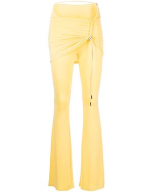 Jacquemus Espelho Foldover Drawcord Pants - Yellow
