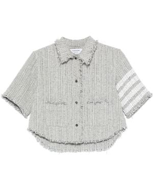 Thom Browne Cotton Blend Shirt - Gray