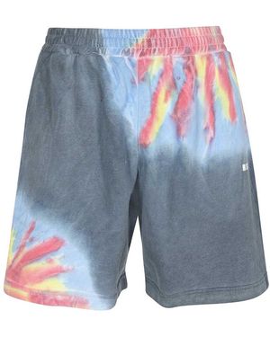 MSGM Cotton Bermuda Shorts - Blue