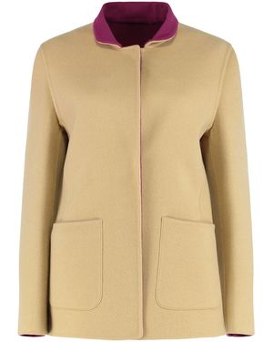 Alberta Ferretti Reversible Coat - Natural