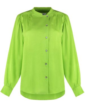Yves Salomon Crêpe Blouse - Green