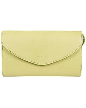 Il Bisonte Leather Clutch - Yellow