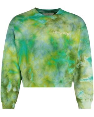 CAMP HIGH Cotton Crew-Neck Sweatshirt - Green