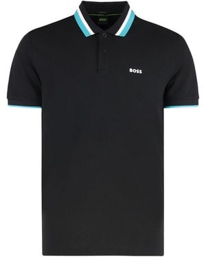 BOSS Cotton-Piqué Polo Shirt - Black