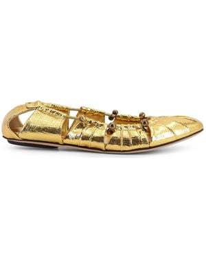 Chloé Chloè Flat Shoes Golden - Metallic