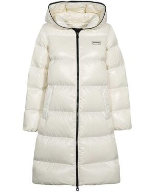 Duvetica Long Hooded Down Jacket - Grey