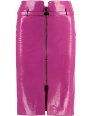 Tom Ford Leather Skirt - Pink