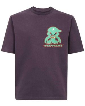 Heron Preston Cotton T-Shirt - Purple