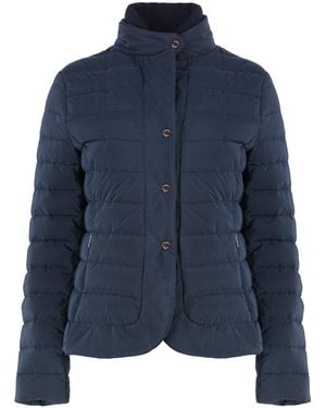 Moorer Snap Button Fastening Down Jacket in Natural | Lyst