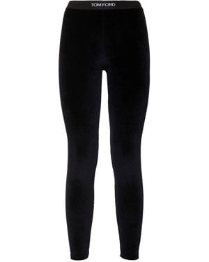 Tom Ford Velvet Leggings - Black