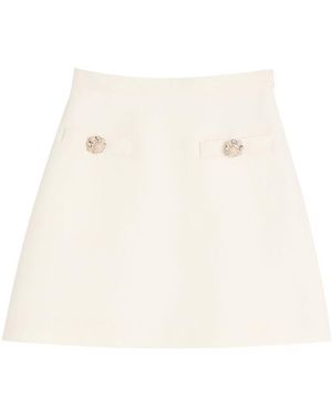 スカート Valentino skirt Valentino - Brown & Black VLogo Silk Skirt | Mitchell Stores