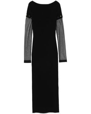 Sportmax Knitted Long Dress - Black
