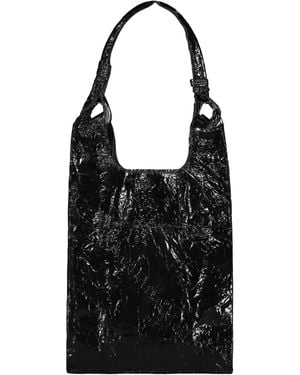 Anita Bilardi Patent Leather Tote Bag - Black