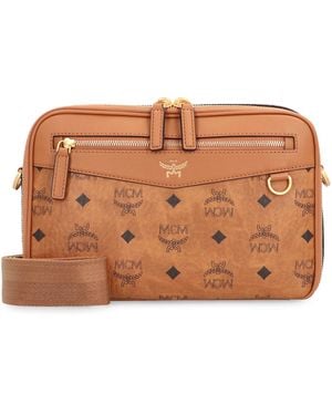 MCM Diamond Canvas Camera Bag - Brown