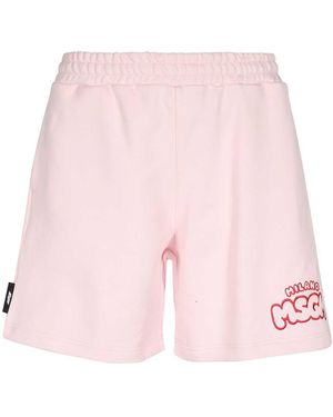 MSGM Cotton Bermuda Shorts - Pink