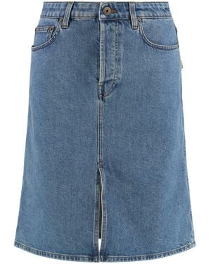 Burberry Denim Skirt - Blue