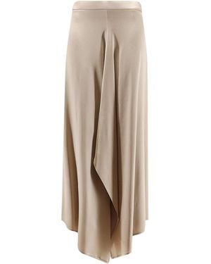 Alysi Satin Skirt - Natural