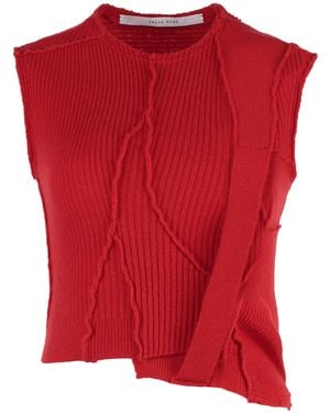 TALIA BYRE Merino Wool Tank Top - Red