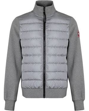 Canada Goose Huron Hybridge Cardigan With Padded Front Panel - Gray