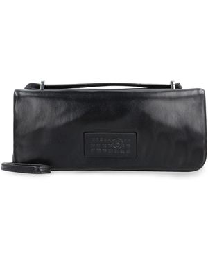 MM6 by Maison Margiela Numeric Leather Crossbody Bag - Black