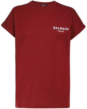Balmain Cotton T-Shirt - Red