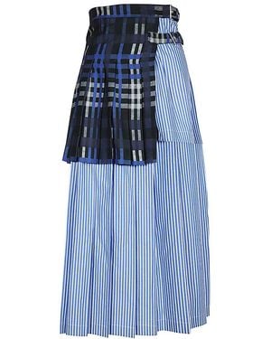 MSGM Cotton Skirt - Blue