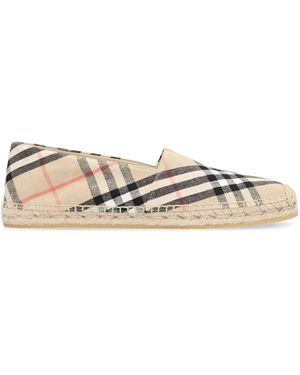 Burberry Linen Espadrilles - White
