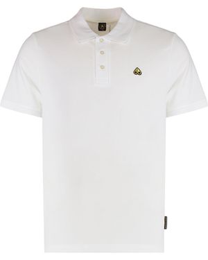 Moose Knuckles Short Sleeve Cotton Polo Shirt - White