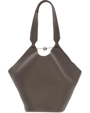 KHAITE Leather Shouder Bag - Brown