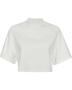 Reebok Cotton Crop Top - White