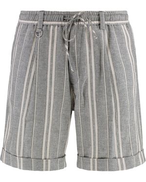 Paolo Pecora Striped Bermuda Shorts - Gray