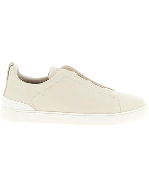 ZEGNA 'Triple Stitch' Sneakers - Natural