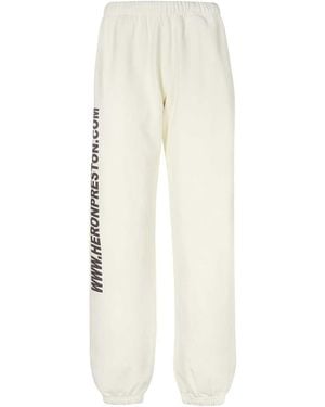 Heron Preston Logo Print Sweatpants - White