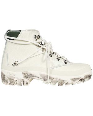 Reese Cooper Leather Lace-up Boots - Natural