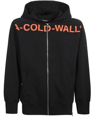 A_COLD_WALL* Full Zip Cotton Hoodie - Black