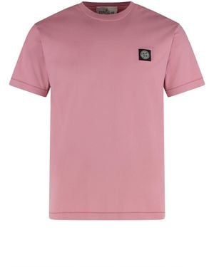 Stone Island Crew Neck T-Shirt - Pink